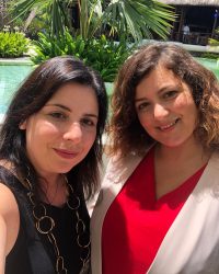 Luciana Scrofani Green Italian interpreter London interpreting in Mauritius with a lovely colleague - March 2019