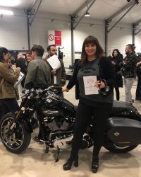 Luciana Scrofani Green italian interpreter interpreting Harley Davidson Event- Paris January 2020